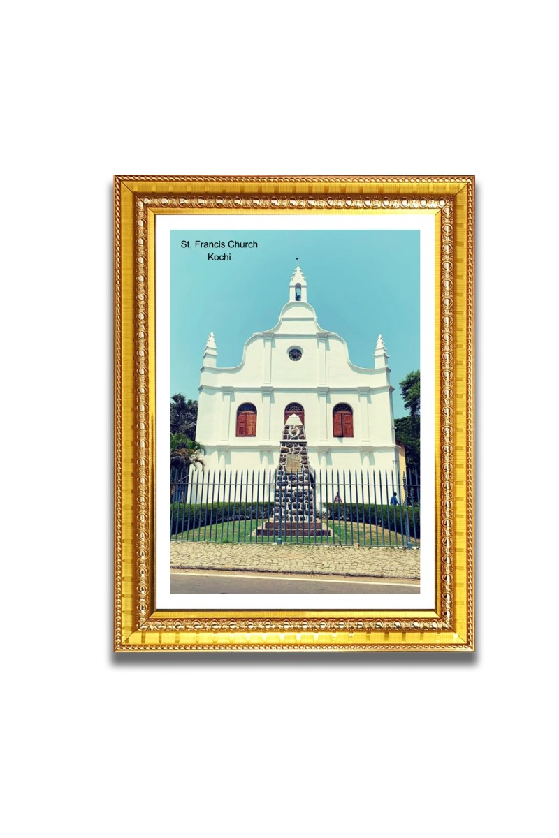 St. Francis Church Church Church Photo Frame, 10x14 Inches Beautiful Elegant Framed Wall Art of Iconic Cathedral