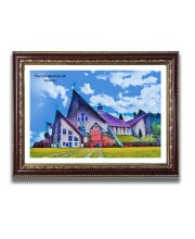 The Cathedral Church  Church Church Photo Frame, 10x14 Inches Beautiful Elegant Framed Wall Art of Iconic Cathedral