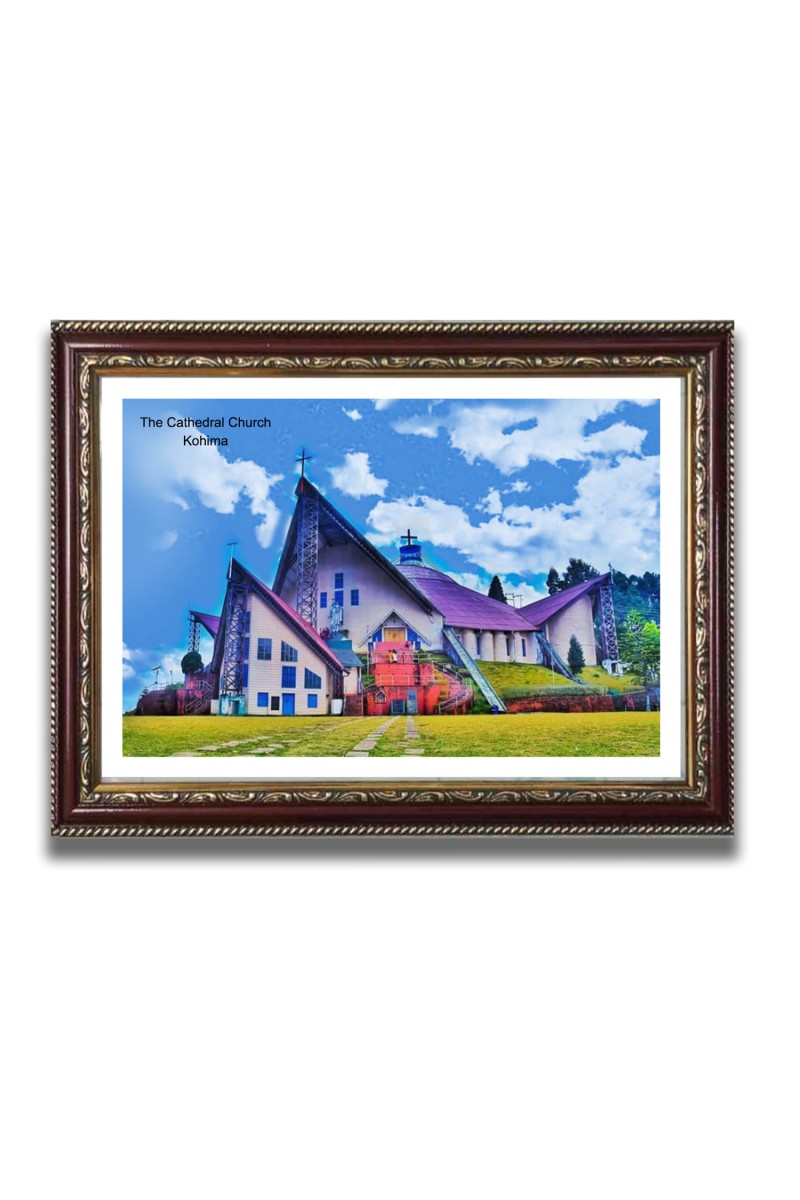 The Cathedral Church  Church Church Photo Frame, 10x14 Inches Beautiful Elegant Framed Wall Art of Iconic Cathedral