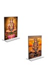 Car Desk/Table Top Sri Hanuman  Acrylic T-Style Photo Stand - 2.5x3.5 Inches, Compact and Stylish Spiritual Display, easily change  2 photos ( Pack of 1 )