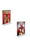 Car Desk/Table Top Maa Tara  Acrylic T-Style Photo Stand - 2.5x3.5 Inches, Compact and Stylish Spiritual Display, easily change  2 photos ( Pack of 1 )