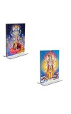 Car Desk/Table Top Lord Vishnu & Maa Lakhsmi Acrylic T-Style Photo Stand - 2.5x3.5 Inches, Compact and Stylish Spiritual Display, easily change 2 photos ( Pack of 1 ) Car Desk/Table Top Lord Vishnu & Maa Lakhsmi Acrylic T-Style Photo Stand - 2.5x3.5 Inches, Compact and Stylish Spiritual Display, easily change 2 photos ( Pack of 1 )