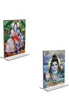 Car Desk/Table Top Lord Shiva Acrylic T-Style Photo Stand - 2.5x3.5 Inches, Compact and Stylish Spiritual Display, easily change 2 photos ( Pack of 1 ) Car Desk/Table Top Lord Shiva Acrylic T-Style Photo Stand - 2.5x3.5 Inches, Compact and Stylish Spiritual Display, easily change 2 photos ( Pack of 1 )