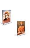 Car Desk/Table Top Swami Vivekananda Acrylic T-Style Photo Stand - 2.5x3.5 Inches, Compact and Stylish Spiritual Display, easily change 2 photos ( Pack of 1 ) Car Desk/Table Top Swami Vivekananda Acrylic T-Style Photo Stand - 2.5x3.5 Inches, Compact and Stylish Spiritual Display, easily change 2 photos ( Pack of 1 )