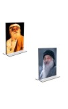 Car Desk/Table Top Sadhguru & Osho Acrylic T-Style Photo Stand - 2.5x3.5 Inches, Compact and Stylish Spiritual Display, easily change 2 photos ( Pack of 1 ) Car Desk/Table Top Sadhguru & Osho Acrylic T-Style Photo Stand - 2.5x3.5 Inches, Compact and Stylish Spiritual Display, easily change 2 photos ( Pack of 1 )