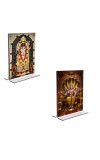 Car Desk/Table Top Sri Ram Lalla & Lord Vishnu Acrylic T-Style Photo Stand - 2.5x3.5 Inches, Compact and Stylish Spiritual Display, easily change 2 photos ( Pack of 1 ) Car Desk/Table Top Sri Ram Lalla & Lord Vishnu Acrylic T-Style Photo Stand - 2.5x3.5 Inches, Compact and Stylish Spiritual Display, easily change 2 photos ( Pack of 1 )