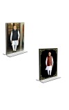 Car Desk/Table Top Sri Narendra Modi  Acrylic T-Style Photo Stand - 2.5x3.5 Inches, Compact and Stylish Spiritual Display, easily change  2 photos ( Pack of 1 )