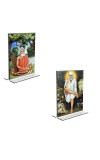 Car Desk/Table Top Lokenath Baba & Sai Baba Acrylic T-Style Photo Stand - 2.5x3.5 Inches, Compact and Stylish Spiritual Display, easily change 2 photos ( Pack of 1 ) Car Desk/Table Top Lokenath Baba & Sai Baba Acrylic T-Style Photo Stand - 2.5x3.5 Inches, Compact and Stylish Spiritual Display, easily change 2 photos ( Pack of 1 )