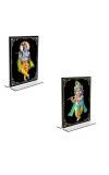 Car Desk/Table Top Sri Krishna  Acrylic T-Style Photo Stand - 2.5x3.5 Inches, Compact and Stylish Spiritual Display, easily change  2 photos ( Pack of 1 )