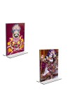 Car Desk/Table Top Lord Khatu shyam & Sri Krishna  Acrylic T-Style Photo Stand - 2.5x3.5 Inches, Compact and Stylish Spiritual Display, easily change  2 photos ( Pack of 1 )