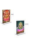 Car Desk/Table Top Maa Lakshmi  Acrylic T-Style Photo Stand - 2.5x3.5 Inches, Compact and Stylish Spiritual Display, easily change  2 photos ( Pack of 1 )