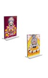 Car Desk/Table Top Lord Khatu shyam  Acrylic T-Style Photo Stand - 2.5x3.5 Inches, Compact and Stylish Spiritual Display, easily change  2 photos ( Pack of 1 )