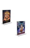 Car Desk/Table Top Sri Hanuman & Lord Shiva Acrylic T-Style Photo Stand - 2.5x3.5 Inches, Compact and Stylish Spiritual Display, easily change 2 photos ( Pack of 1 ) Car Desk/Table Top Sri Hanuman & Lord Shiva Acrylic T-Style Photo Stand - 2.5x3.5 Inches, Compact and Stylish Spiritual Display, easily change 2 photos ( Pack of 1 )