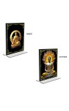 Car Desk/Table Top Buddha Acrylic T-Style Photo Stand - 2.5x3.5 Inches, Compact and Stylish Spiritual Display, easily change 2 photos ( Pack of 1 ) Car Desk/Table Top Buddha Acrylic T-Style Photo Stand - 2.5x3.5 Inches, Compact and Stylish Spiritual Display, easily change 2 photos ( Pack of 1 )