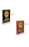 Car Desk/Table Top Buddha Acrylic T-Style Photo Stand - 2.5x3.5 Inches, Compact and Stylish Spiritual Display, easily change 2 photos ( Pack of 1 ) Car Desk/Table Top Buddha Acrylic T-Style Photo Stand - 2.5x3.5 Inches, Compact and Stylish Spiritual Display, easily change 2 photos ( Pack of 1 )