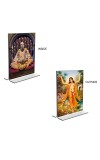 Car Desk/Table Top Sri Chaitanya Mahaprabhu & Swami Prabhupada Acrylic T-Style Photo Stand - 2.5x3.5 Inches, Compact and Stylish Spiritual Display, easily change 2 photos ( Pack of 1 ) Car Desk/Table Top Sri Chaitanya Mahaprabhu & Swami Prabhupada Acrylic T-Style Photo Stand - 2.5x3.5 Inches, Compact and Stylish Spiritual Display, easily change 2 photos ( Pack of 1 )
