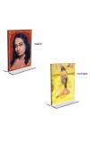 Car Desk/Table Top Sri Sri Paramahansa Yogananda & Sri premanand ji maharaj Acrylic T-Style Photo Stand - 2.5x3.5 Inches, Compact and Stylish Spiritual Display, easily change 2 photos ( Pack of 1 ) Car Desk/Table Top Sri Sri Paramahansa Yogananda & Sri premanand ji maharaj Acrylic T-Style Photo Stand - 2.5x3.5 Inches, Compact and Stylish Spiritual Display, easily change 2 photos ( Pack of 1 )