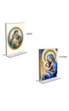 Car Desk/Table Top Mother Mary Acrylic T-Style Photo Stand - 2.5x3.5 Inches, Compact and Stylish Spiritual Display, easily change 2 photos ( Pack of 1 ) Car Desk/Table Top Mother Mary Acrylic T-Style Photo Stand - 2.5x3.5 Inches, Compact and Stylish Spiritual Display, easily change 2 photos ( Pack of 1 )