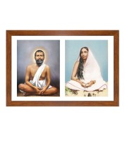 Ramakrishna paramahamsa and sarada devi Photo Frame - 11x15Inches - Spiritual Artwork for Home Wall Decoration, Puja Room and Office Decoration and Gifting 