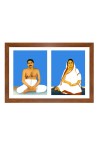 Sri Anukul Thakur and Boroma Photo Frame - 11x15Inches - Spiritual Artwork for Home Wall Decoration, Puja Room and Office Decoration and Gifting 