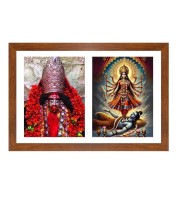 Maa tara and maa kali Photo Frame - 11x15Inches - Spiritual Artwork for Home Wall Decoration, Puja Room and Office Decoration and Gifting 