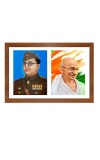 Subhas Chandra Bose and gandhiji Photo Frame - 11x15Inches - Spiritual Artwork for Home Wall Decoration, Puja Room and Office Decoration and Gifting 