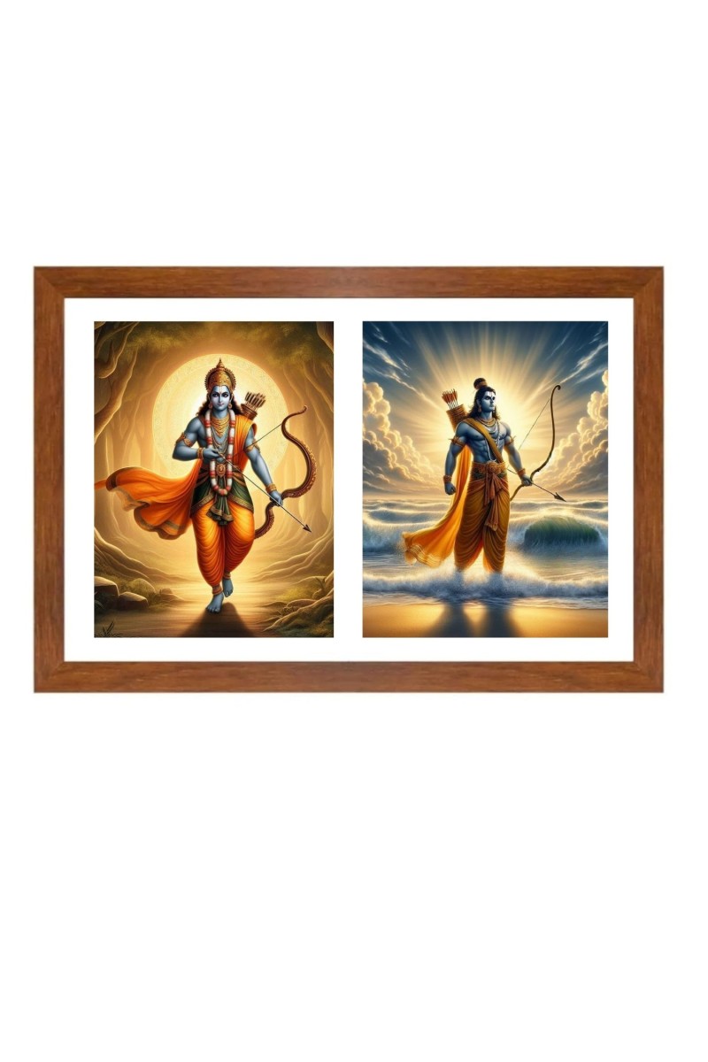 Rama and lakshman Photo Frame - 11x15Inches - Spiritual Artwork for Home Wall Decoration, Puja Room and Office Decoration and Gifting 