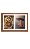 Vamana and bali chakravarthi Photo Frame - 11x15Inches - Spiritual Artwork for Home Wall Decoration, Puja Room and Office Decoration and Gifting 