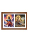 Indra and sachi Photo Frame - 11x15Inches - Spiritual Artwork for Home Wall Decoration, Puja Room and Office Decoration and Gifting 