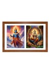 Indra and aditi Photo Frame - 11x15Inches - Spiritual Artwork for Home Wall Decoration, Puja Room and Office Decoration and Gifting 