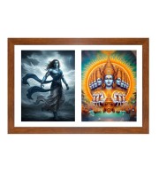 Vayu and surya Photo Frame - 11x15Inches - Spiritual Artwork for Home Wall Decoration, Puja Room and Office Decoration and Gifting 