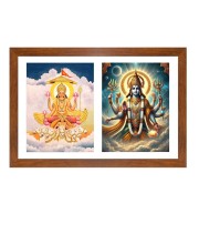 Mitra and soma Photo Frame - 11x15Inches - Spiritual Artwork for Home Wall Decoration, Puja Room and Office Decoration and Gifting 