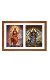 Durga and Kali Photo Frame - 11x15Inches - Spiritual Artwork for Home Wall Decoration, Puja Room and Office Decoration and Gifting 