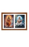 Maa durga and saraswathi Photo Frame - 11x15Inches - Spiritual Artwork for Home Wall Decoration, Puja Room and Office Decoration and Gifting 