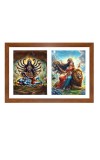 Maa kali and uma devi Photo Frame - 11x15Inches - Spiritual Artwork for Home Wall Decoration, Puja Room and Office Decoration and Gifting 