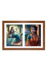 Radha and sita Photo Frame - 11x15Inches - Spiritual Artwork for Home Wall Decoration, Puja Room and Office Decoration and Gifting 