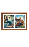 Radha and uma Photo Frame - 11x15Inches - Spiritual Artwork for Home Wall Decoration, Puja Room and Office Decoration and Gifting 