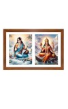Ganga and parvathi Photo Frame - 11x15Inches - Spiritual Artwork for Home Wall Decoration, Puja Room and Office Decoration and Gifting 