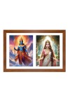 Indra and indrani Photo Frame - 11x15Inches - Spiritual Artwork for Home Wall Decoration, Puja Room and Office Decoration and Gifting 
