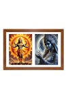 Surya and Chhaya Photo Frame - 11x15Inches - Spiritual Artwork for Home Wall Decoration, Puja Room and Office Decoration and Gifting 