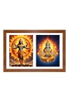 Surya and agni Photo Frame - 11x15Inches - Spiritual Artwork for Home Wall Decoration, Puja Room and Office Decoration and Gifting 