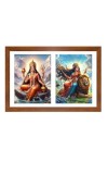 Parvathi and uma Photo Frame - 11x15Inches - Spiritual Artwork for Home Wall Decoration, Puja Room and Office Decoration and Gifting 
