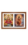 Lakshmi and durga Photo Frame - 11x15Inches - Spiritual Artwork for Home Wall Decoration, Puja Room and Office Decoration and Gifting 