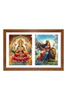 Lakshmi and  uma Photo Frame - 11x15Inches - Spiritual Artwork for Home Wall Decoration, Puja Room and Office Decoration and Gifting 