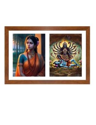 Sita and kali Photo Frame - 11x15Inches - Spiritual Artwork for Home Wall Decoration, Puja Room and Office Decoration and Gifting 
