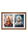 Parvathi and saraswathi Photo Frame - 11x15Inches - Spiritual Artwork for Home Wall Decoration, Puja Room and Office Decoration and Gifting 