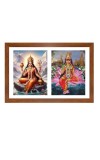 Parvathi and rukmini Photo Frame - 11x15Inches - Spiritual Artwork for Home Wall Decoration, Puja Room and Office Decoration and Gifting 