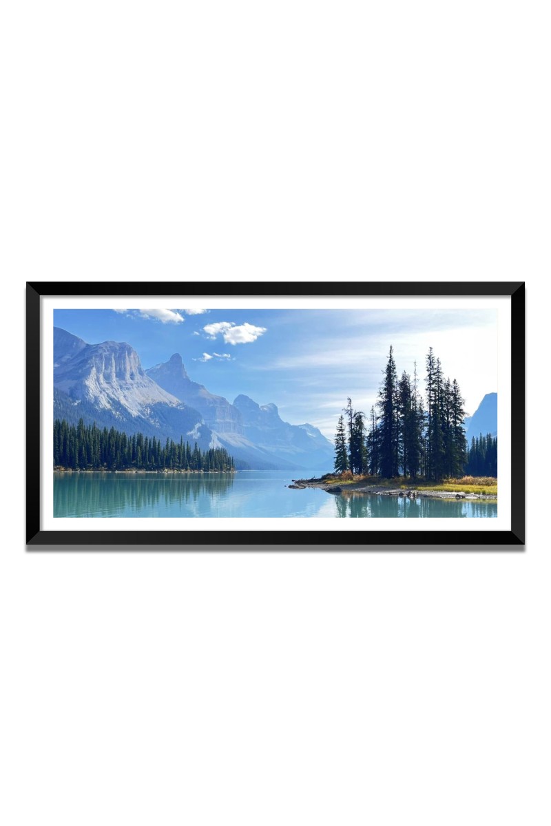 Nature Landscape Floating Frame Scenery Digital Print - 12x24 inch Modern Nature Wall Art for Living Room, Bedroom, Office, Hotels, Drawing Room