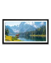 Nature Landscape Floating Frame Scenery Digital Print - 12x24 inch Modern Nature Wall Art for Living Room, Bedroom, Office, Hotels, Drawing Room