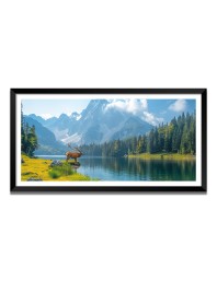 Nature Landscape Floating Frame Scenery Digital Print - 12x24 inch Modern Nature Wall Art for Living Room, Bedroom, Office, Hotels, Drawing Room